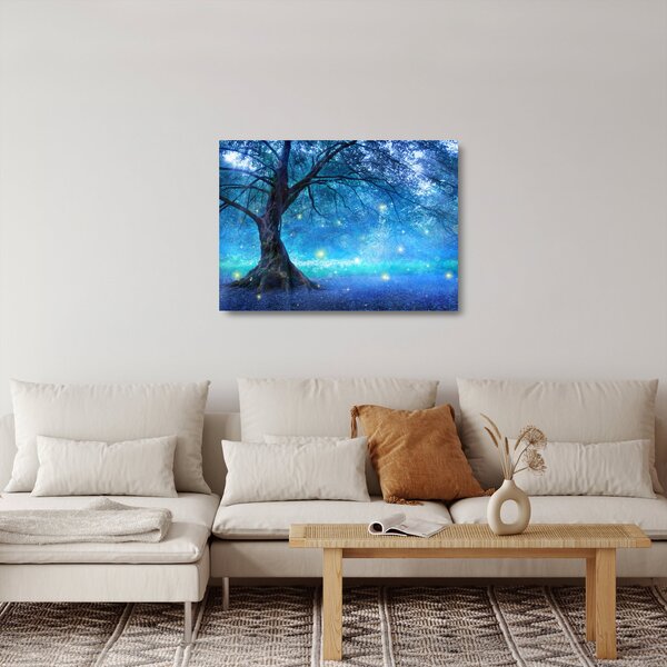 Sklenený obraz - Mystický les (70x50 cm)