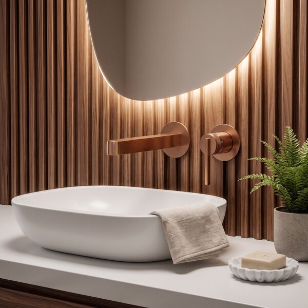 Podomietková vaňová batéria REA Grace Brush Copper