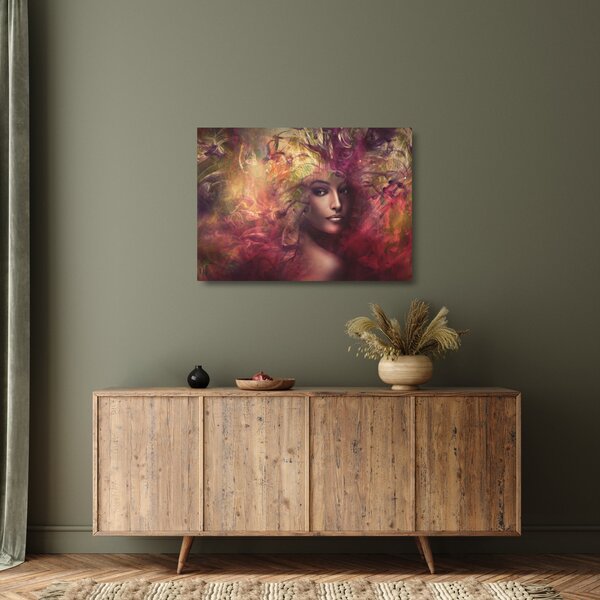 Sklenený obraz - Fantasy žena (70x50 cm)