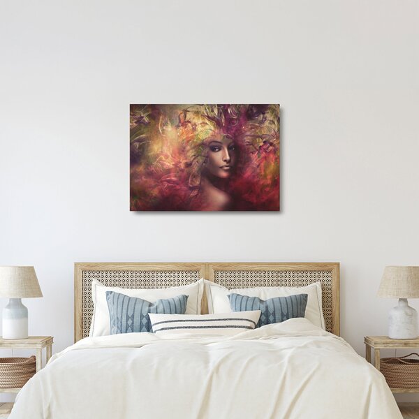 Sklenený obraz - Fantasy žena (70x50 cm)