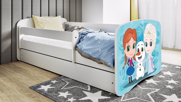 Kocot kids Detská posteľ Babydreams Ľadové kráľovstvo biela, variant 70x140, bez šuplíků, bez matrace