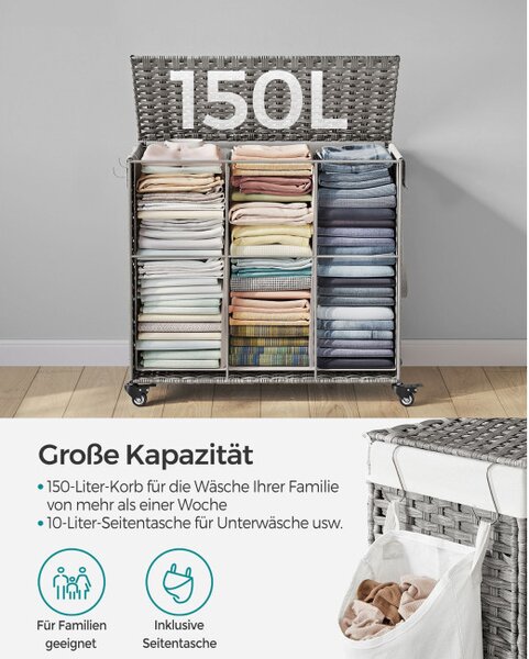 Ručne tkaný kôš na bielizeň LCB365G01