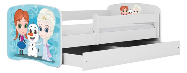 Kocot kids Detská posteľ Babydreams Ľadové kráľovstvo biela, variant 70x140, bez šuplíků, bez matrace