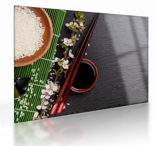 Sklenený obraz - Sushi (70x50 cm)