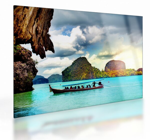 Sklenený obraz - Zátoka Phang Nga (70x50 cm)
