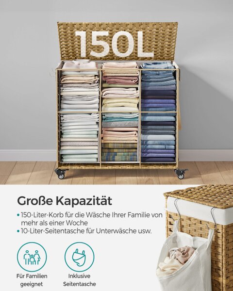 Ručne tkaný kôš na bielizeň LCB365N01