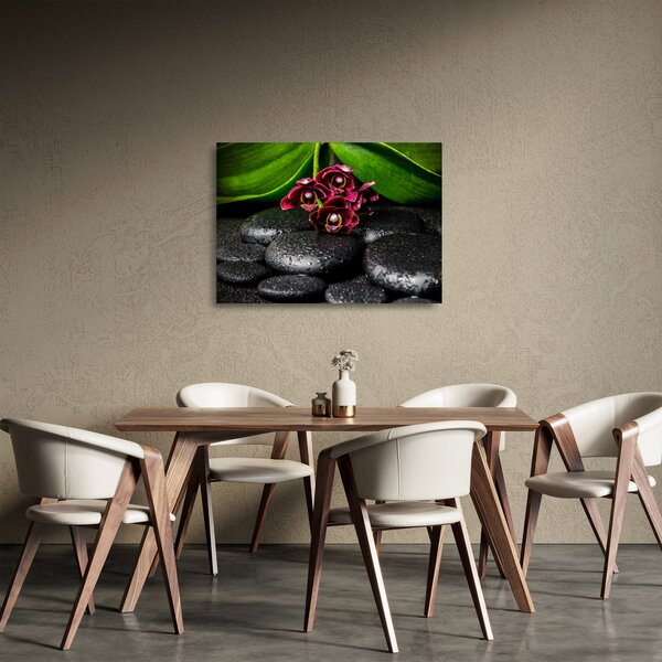 Sklenený obraz - Lávové kamene (70x50 cm)