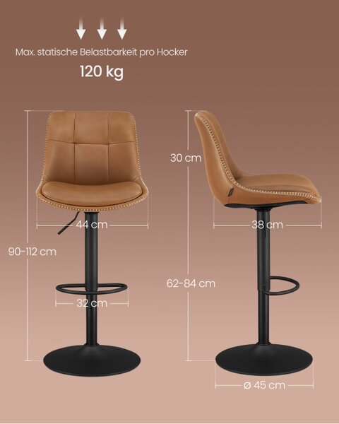 Set dvoch barových stoličiek LJB095K01