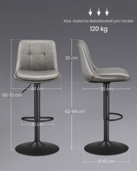 Set dvoch barových stoličiek LJB095G01