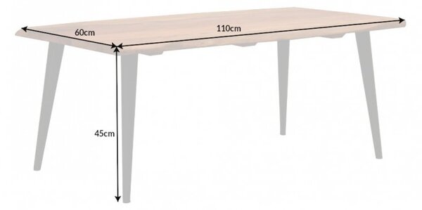 Dizajnový konferenčný stolík Lorelei 110 cm akácia