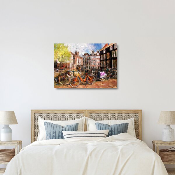 Sklenený obraz - Amsterdam, maľba (70x50 cm)