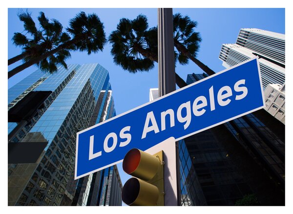 Sklenený obraz - Los Angeles (70x50 cm)