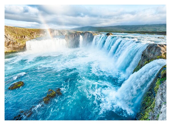 Sklenený obraz - Vodopád Godafoss (70x50 cm)