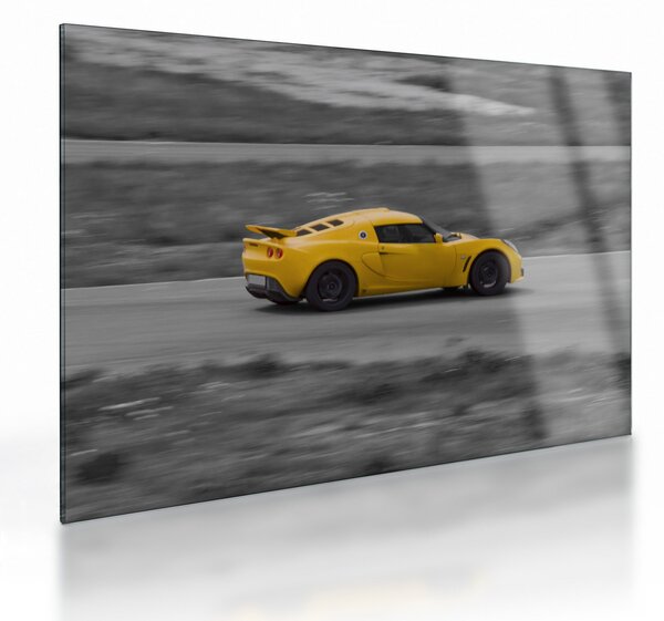 Sklenený obraz - Rýchle auto (70x50 cm)
