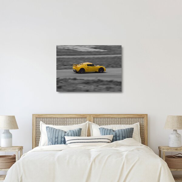 Sklenený obraz - Rýchle auto (70x50 cm)