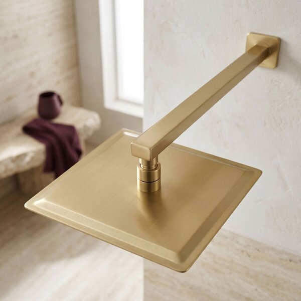 Štvorcová hlavová sprcha REA JS-P015BG 25cm Brush Gold