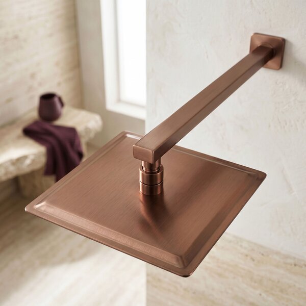 Sprchové rameno štvorcové REA JS-9022BRG 40cm Brush Copper