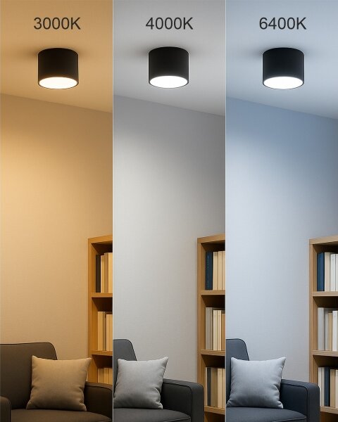 LED bodové svietidlo LED/5W/230V 3000/4000/6400K pr. 7,5 cm čierna