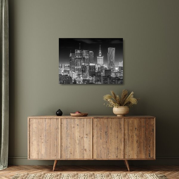 Sklenený obraz - Čiernobiely New York (70x50 cm)