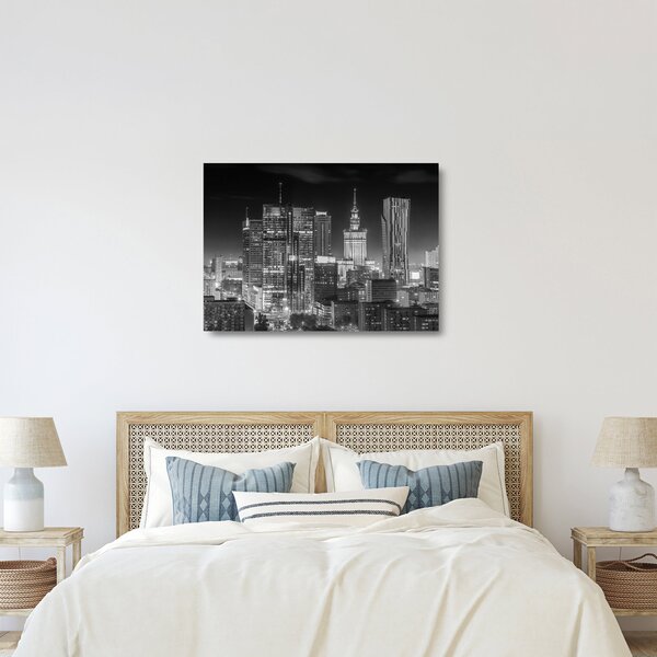 Sklenený obraz - Čiernobiely New York (70x50 cm)