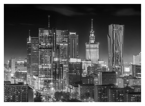 Sklenený obraz - Čiernobiely New York (70x50 cm)