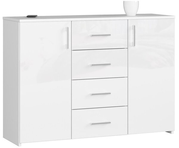 Komoda K45 biela, lesk