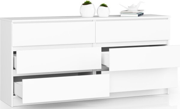 Komoda K160 6SZ CLP biela