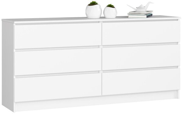 Komoda K160 6SZ CLP biela