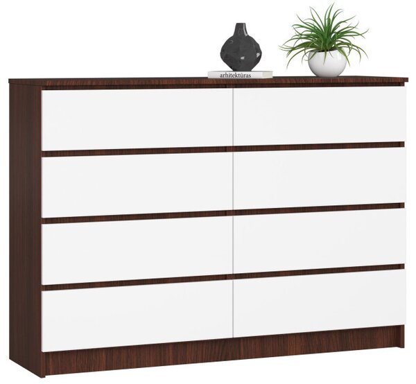 Komoda K140 8SZ CLP wenge / biela