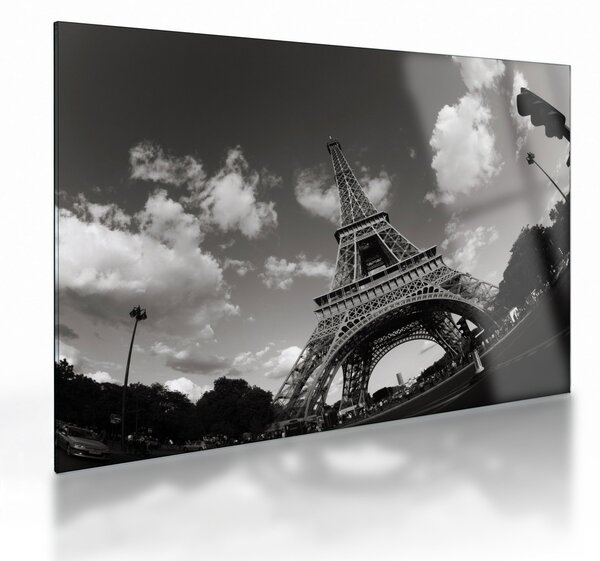 Sklenený obraz - Eiffelova veža v Paríži (70x50 cm)