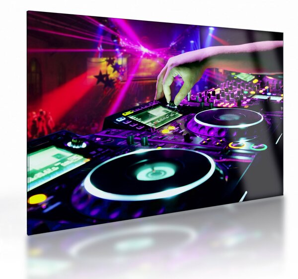 Sklenený obraz - DJ (70x50 cm)