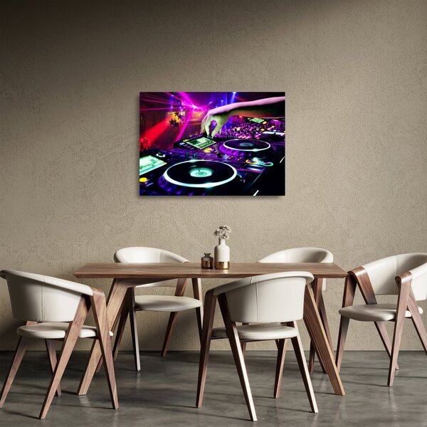 Sklenený obraz - DJ (70x50 cm)