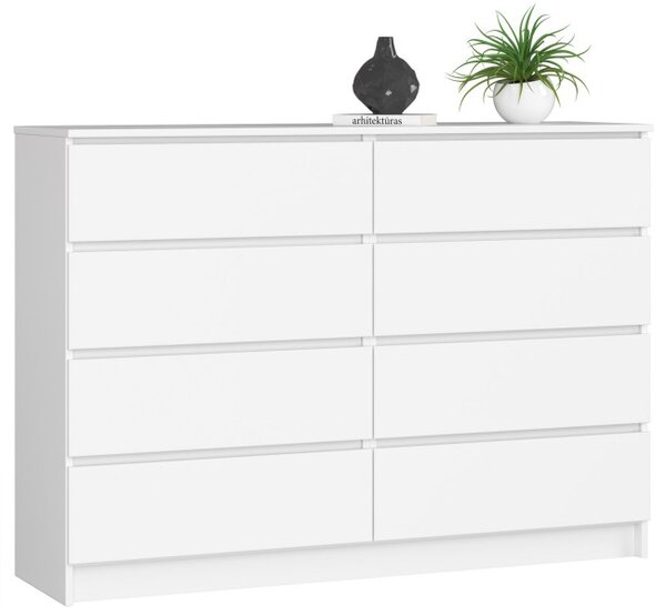 Komoda K140 8SZ CLP biela