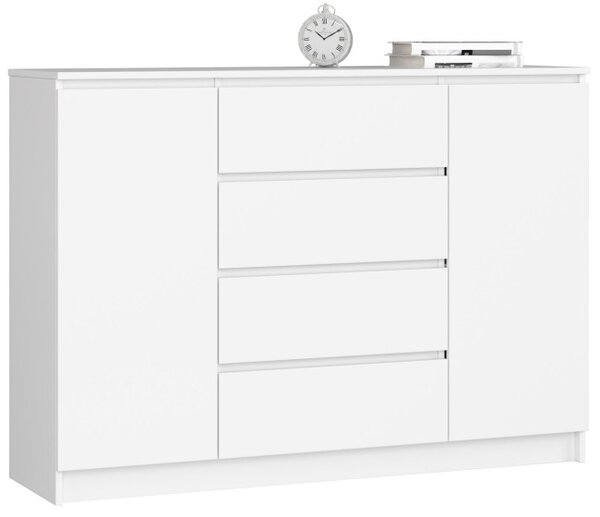 Komoda K140 2D 4SZ CLP biela