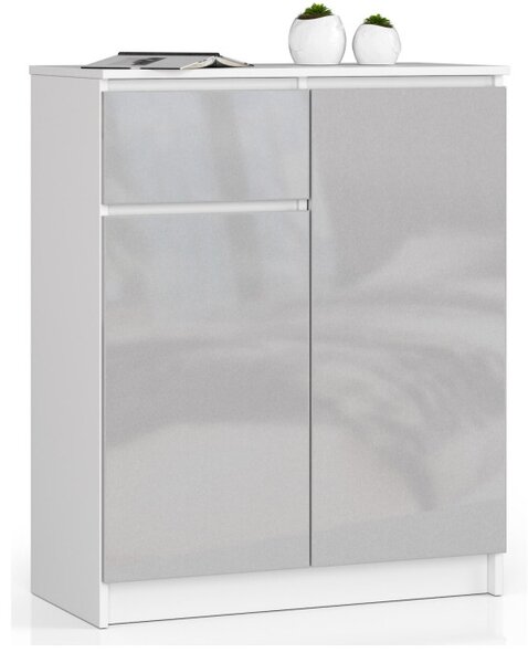 Komoda K80 2D 1SZ CLP metalická lesk