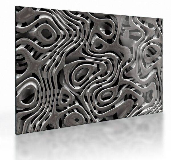 Sklenený obraz - Metalická abystrakcia (70x50 cm)