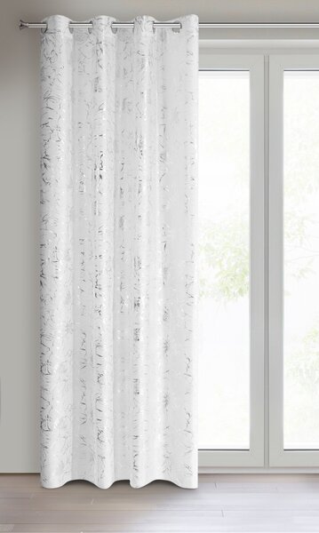 ZÁCLONA NA KRÚŽKOCH FEZA 140X250 CM BIELA BS