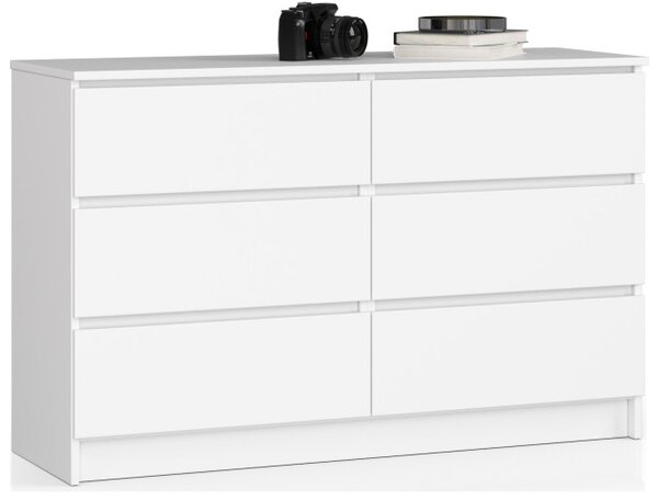 Komoda K120 6SZ CLP biela