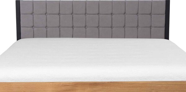 Manželská posteľ Pescara 180x200 v kombinácii dubového masívu a kovu (niekoľko farebných variantov)