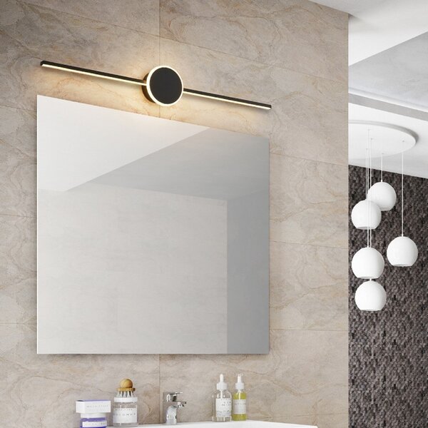 TooLight Kúpeľňové svietidlo s LED Round BLACK 60CM APP849-1W