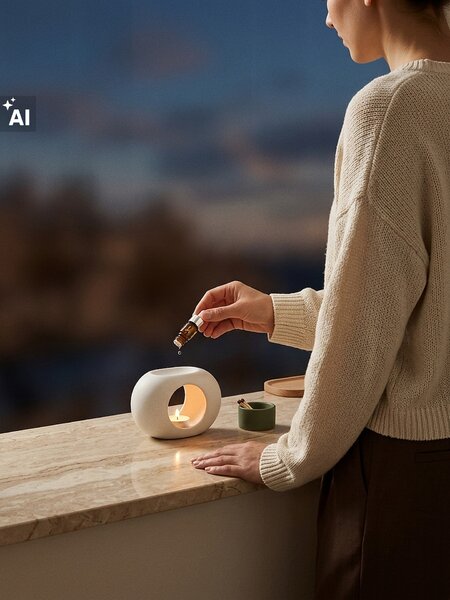 Sinsay - Keramická aróma lampa - biela
