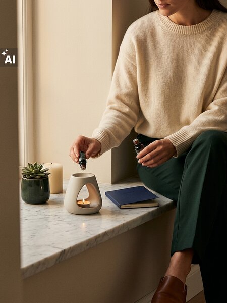 Sinsay - Keramická aróma lampa - krémová