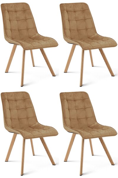 Jedálenská stolička CIEZA VELVET, hnedá
