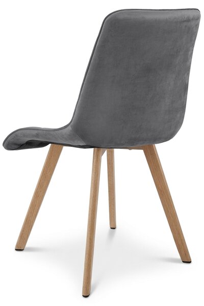 Jedálenská stolička CIEZA VELVET, tmavosivá