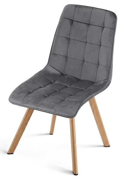 Jedálenská stolička CIEZA VELVET, tmavosivá
