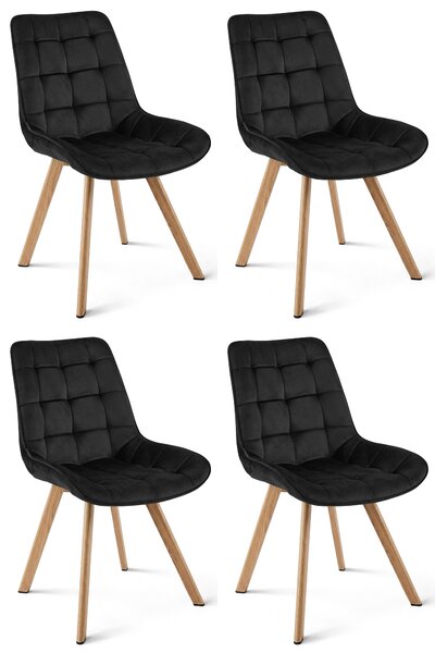 Jedálenská stolička SORIA VELVET, čierna