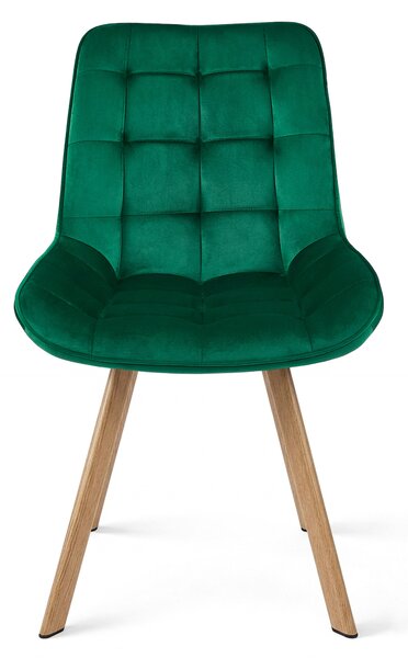 Jedálenská stolička SORIA VELVET, zelená