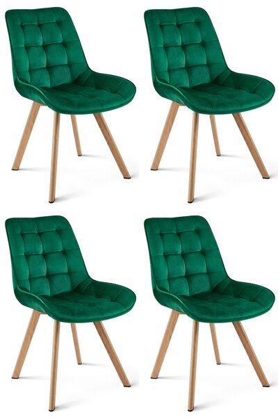 Jedálenská stolička SORIA VELVET, zelená