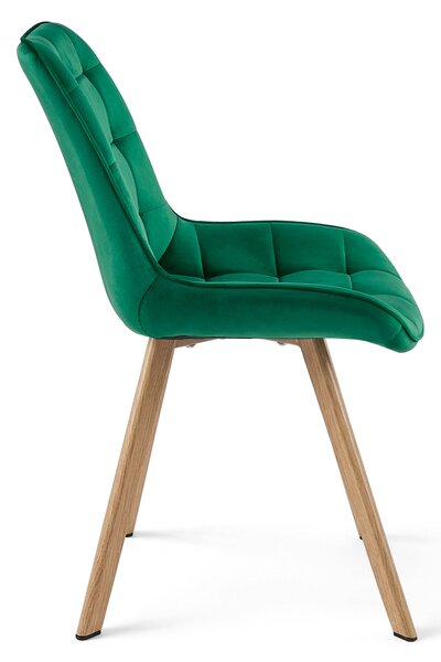 Jedálenská stolička SORIA VELVET, zelená