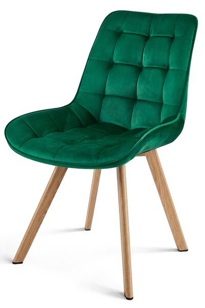 Jedálenská stolička SORIA VELVET, zelená